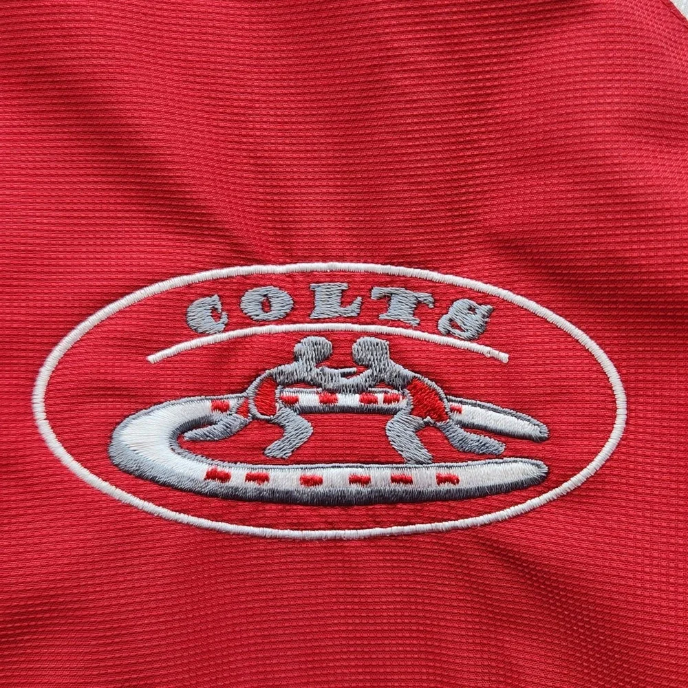 Champion Colts Windbreaker Pullover Jacket Men's XL Red White Hooded Vintage - Picture 6 of 12